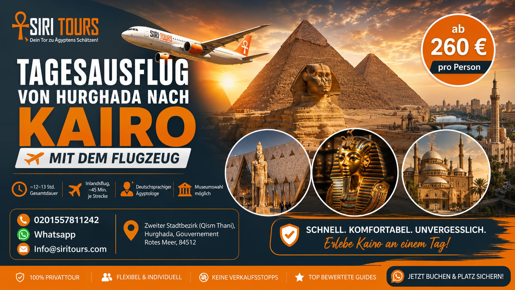 tagesausflug von hurghada nach kairo mit dem flugzeug